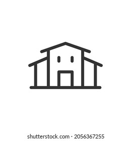 Vector school line icon. Symbol in trendy outline style. Vector illustration isolated on a white background. 