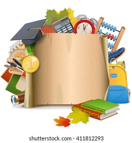 Vector School Scroll