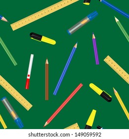 vector school seamless pattern, gradient mes used, gradient mesh used, raster version available