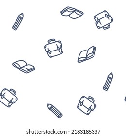 Vector
papel de pared sin costuras de la escuela con impresión escolar