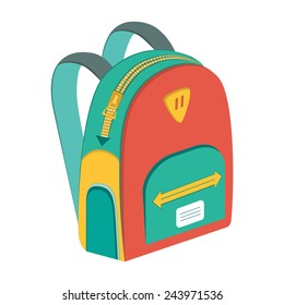 vector schoolbag, vector icon backpack