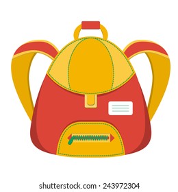 vector schoolbag, vector icon backpack