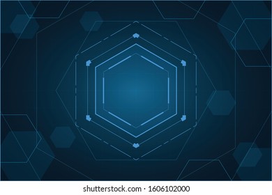 vector sci fi hexagonal futuristic pattern, innovation future technology background,