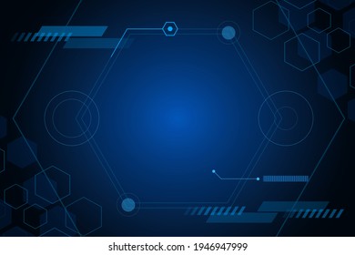 vector sci fi hexagonal futuristic pattern, innovation future technology background,
