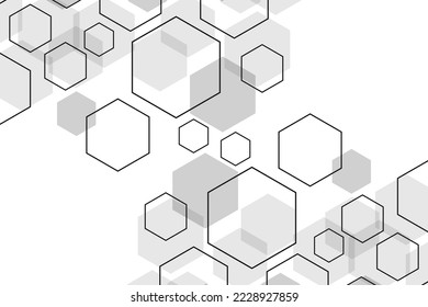vector sci fi hexagonal futuristic pattern, innovation future technology background,
