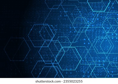 vector sci fi hexagonal futuristic pattern, innovation future technology background,
