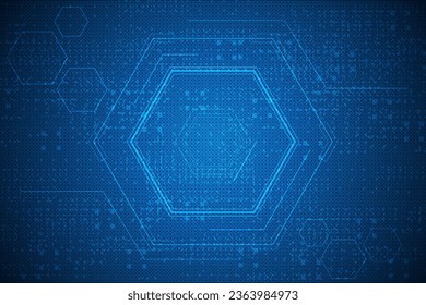 vector sci fi hexagonal futuristic pattern, innovation future technology background,