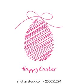 Vector scibble pink easter egg