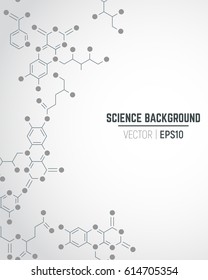 Vector science ant technology concept. Real vitamins formulas connected to seamless pattern. Molecule sign. Lines and dots connected into network. Abstract vertical seamless background with gradient. - Shutterstock ID 614705354