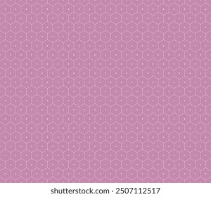 Vector de fondo de la ciencia. Color ciruela sobre fondo a juego. Patrón de mosaico de hexágonos apilados. Formas geométricas hexagonales. Patrón sin fisuras. Ilustración vectorial basculante.