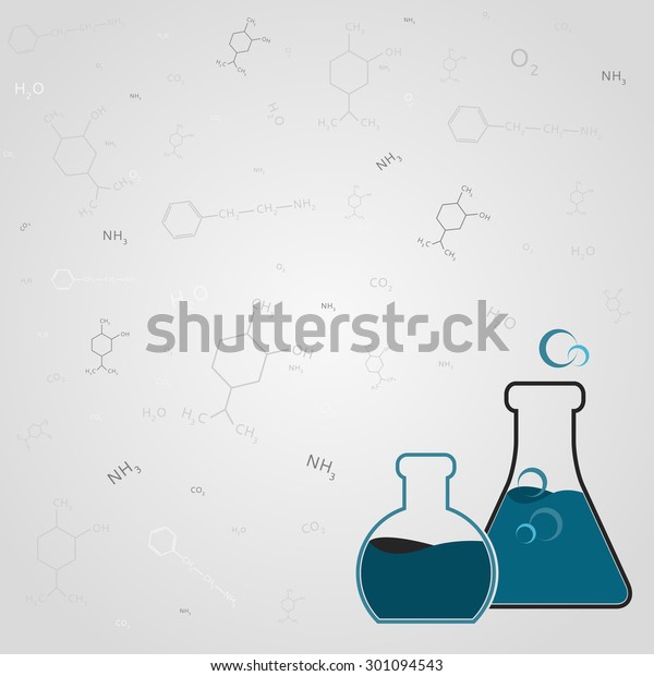 Vector Science Chemistry Background Icons Formulas Stock Vector ...