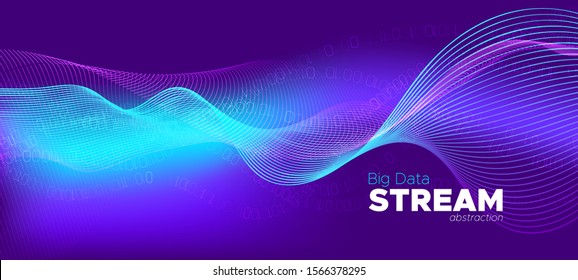 Vector Science Flyer. Matrix Big Data. Violet One, Zero Numbers. Digital Binary Waves. Science Wallpaper. Matrix Background. Technology Design. Abstract Binary Flow. Glow Science Visualization.