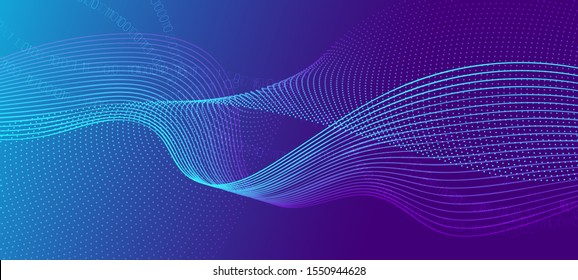 Vector Science Flyer. Matrix Data Stream. Violet Technology Design. Digital Binary Waves. Science Wallpaper. Matrix Background. One, Zero Numbers. Digital Binary Code. Blue Science Visualization.