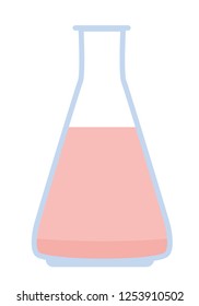 vector science Lab flask - chemical laboratory, chemistry research - medical test icons. Flat cartoon illustration vector.