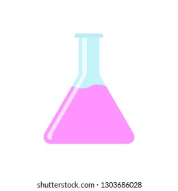 vector science Lab flask - chemical laboratory isolated on white background