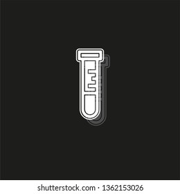 vector science Lab flask - chemical laboratory, chemistry research - medical test icons