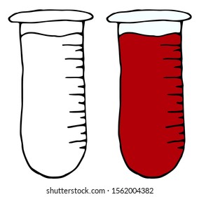 vector science Lab flask - chemical laboratory, chemistry research - medical test icons
