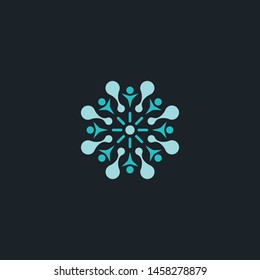 Vector of science logos, biology, physics, chemistry logo. Laboratory identity, atom logos, cells