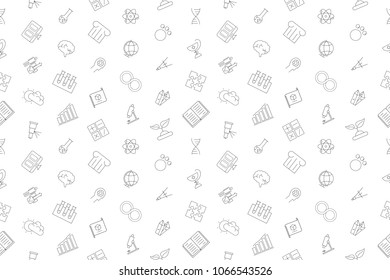 Vector science pattern. Science seamless background