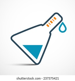 Vector Science Symbol - Test Tube Illustration