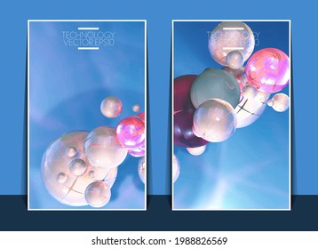 Vector of science technology concept. Background ready for website banner, poster or roll up