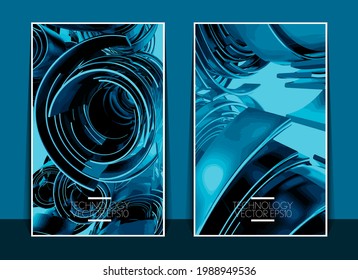 Vector of science technology concept. Background ready for website banner, poster or roll up