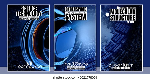 Vector of science technology concept. Background ready for website banner, poster or roll up