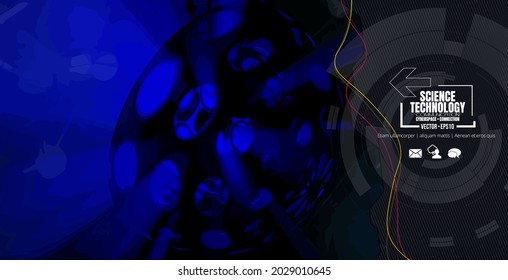 Vector of science technology concept. Background ready for website banner or presentation