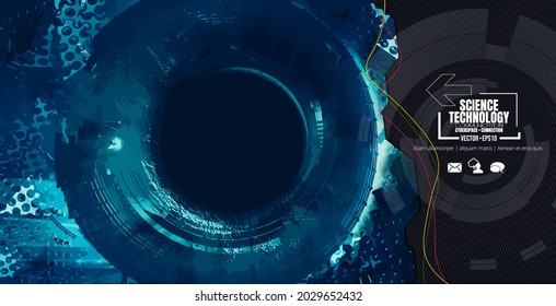 Vector of science technology concept. Background ready for website banner or presentation