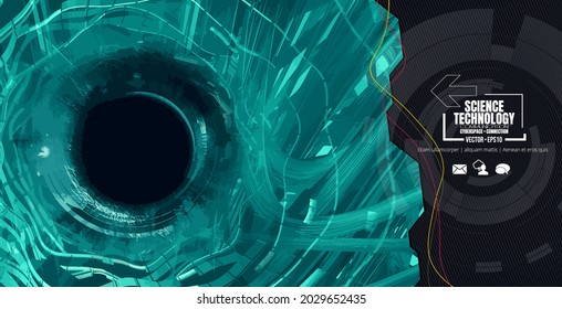 Vector of science technology concept. Background ready for website banner or presentation