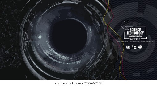 Vetor do conceito de tecnologia científica. Plano de fundo pronto para o banner ou apresentação do site