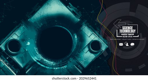 Vector of science technology concept. Background ready for website banner or presentation