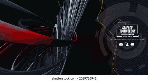 Vector of science technology concept. Background ready for website banner, poster or presentation