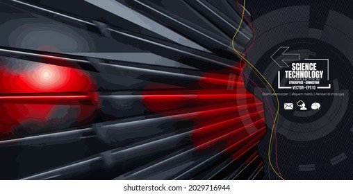 Vector of science technology concept. Background ready for website banner, poster or presentation