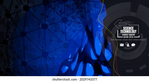 Vector of science technology concept. Background ready for website banner or presentation