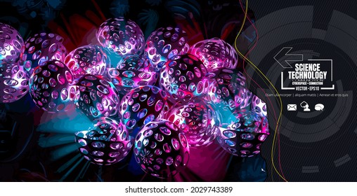 Vector of science technology concept. Background ready for website banner or presentation