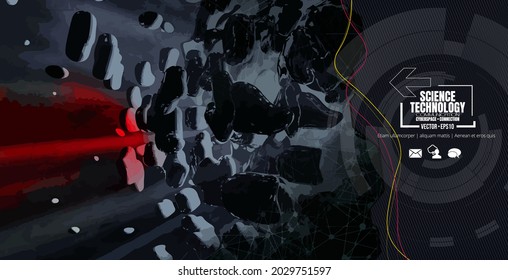 Vector of science technology concept. Background ready for website banner, poster or presentation