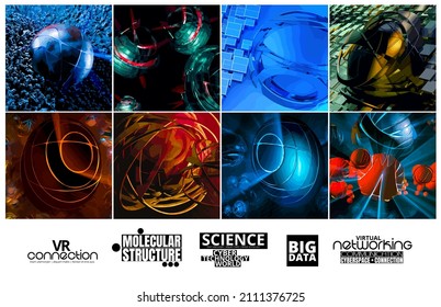 Vector of science technology concept. Background ready for website banner or presentation