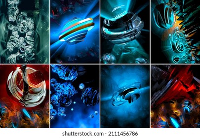 Vector of science technology concept. Background ready for website banner or presentation