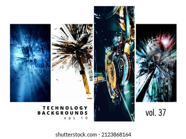 Vector of science technology concept. Background ready for website banner or presentation