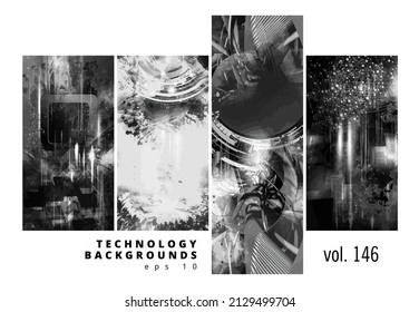 Vector del concepto de tecnología científica. Antecedentes listos para el banner o presentación del sitio web