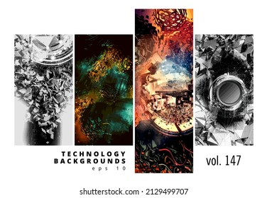 Vector of science technology concept. Background ready for website banner or presentation