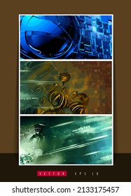 Vector of science technology concept. Background ready for website banner or presentation