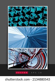 Vector of science technology concept. Background ready for website banner or presentation