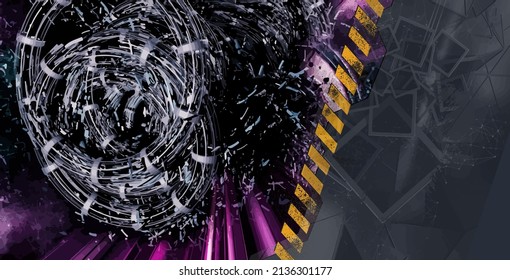 Vector of science technology concept. Background ready for website banner or presentation
