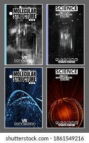 Vektorgrafik des Konzepts der Wissenschaftstechnologie. Kommunikationsnetz