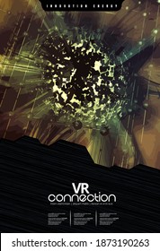 Vector of science technology concept. Communication network