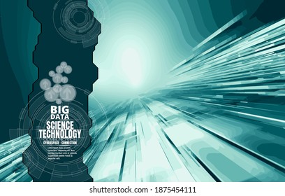 Vector of science technology concept. Communication network