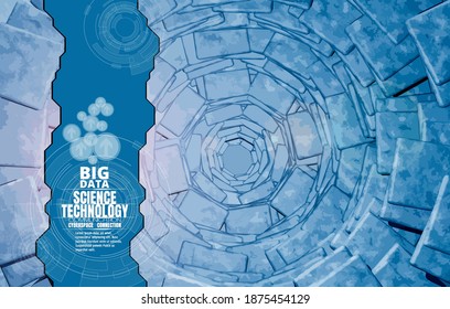 Vector of science technology concept. Communication network