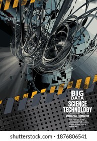 Vector of science technology concept. Communication network